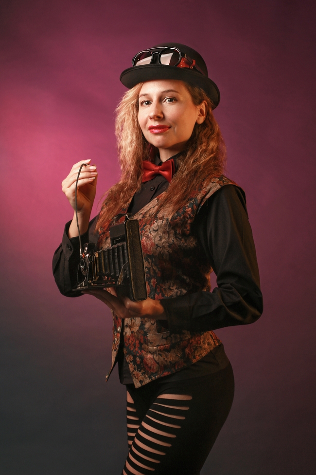 复古蒸汽朋克风格人体模特写真图片