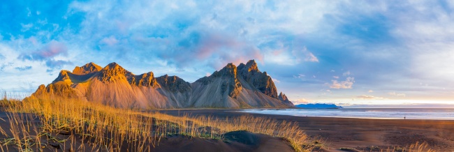 秋天山海风景图片