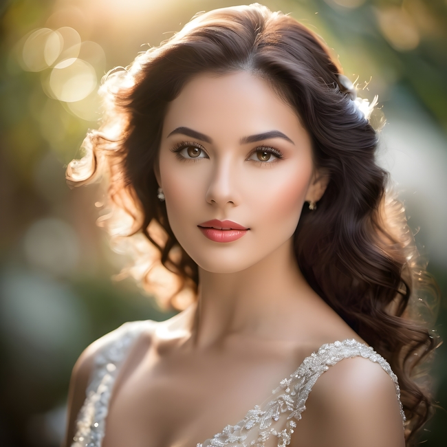 欧美优雅气质轻熟卷发美女写真图片