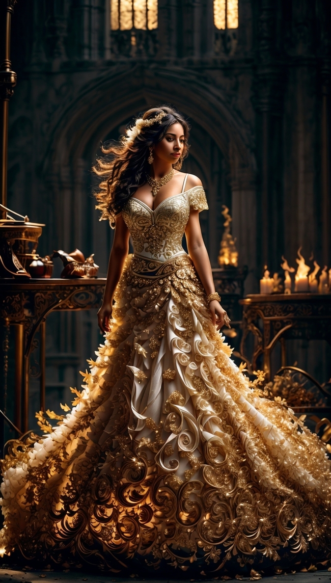 欧美美女唯美奢华婚纱写真摄影图片