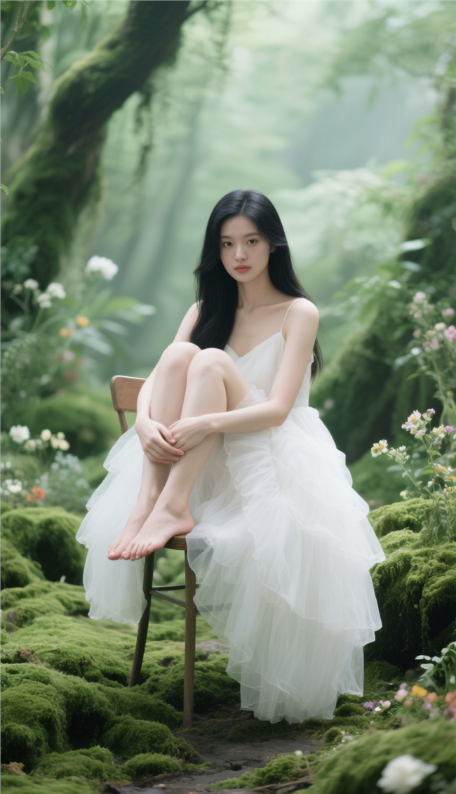 绿色养眼风格性感美女艺术摄影图片