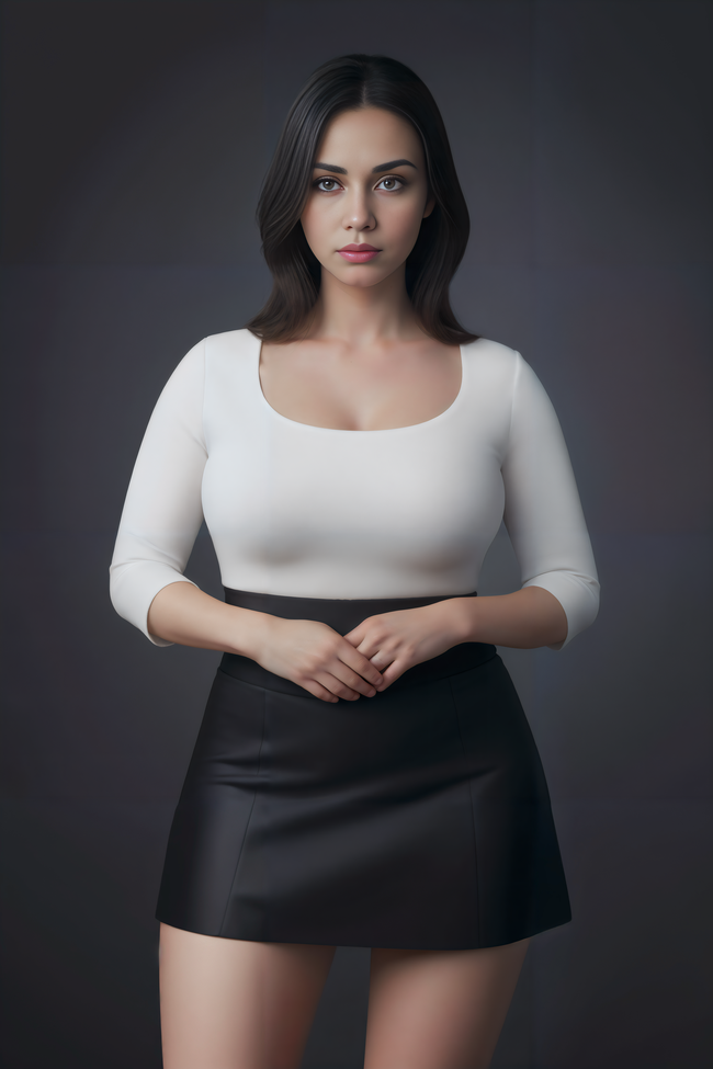 欧美性感超短裙美女人体写真艺术图片