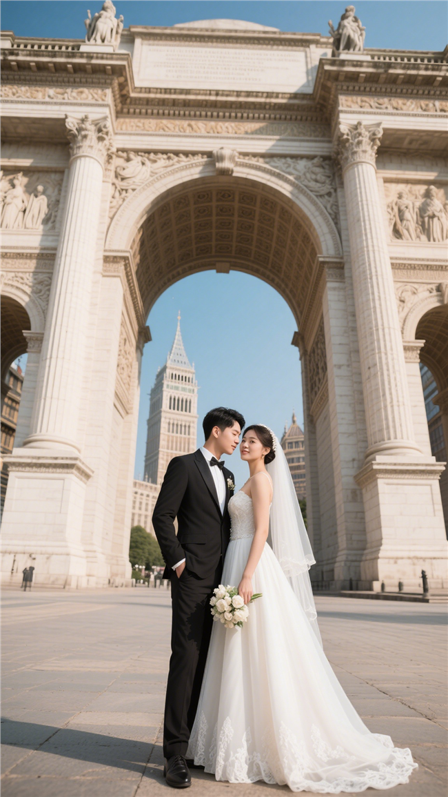 欧洲旅拍亚洲情侣婚纱摄影图片