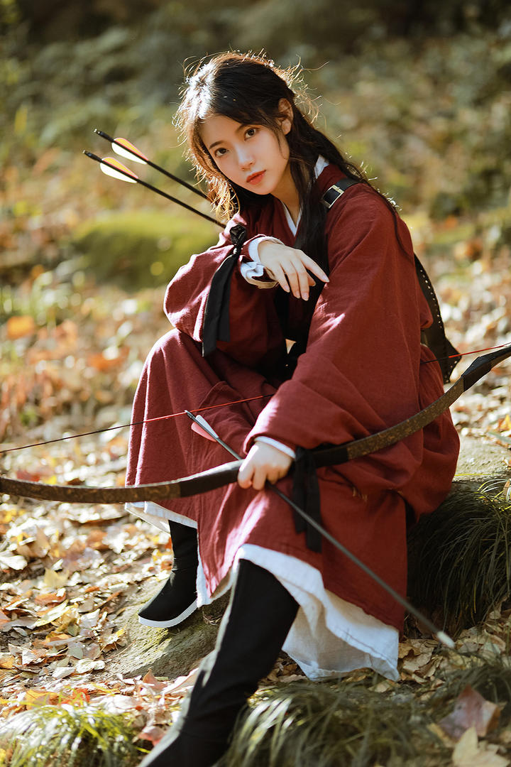 唯美古装美女花木兰艺术写真图片
