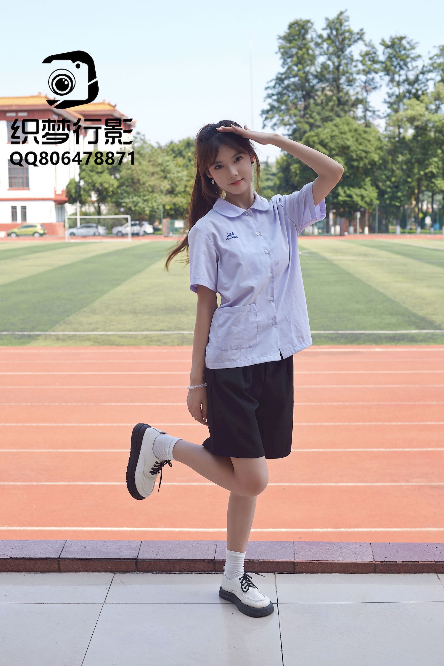 织梦映像清新美女学妹驾到学校学院风主题写真