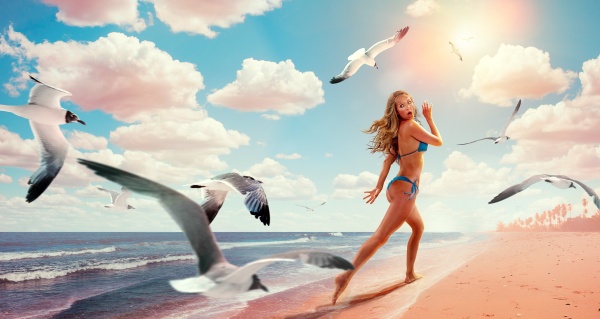 海边性感女郎画报图片