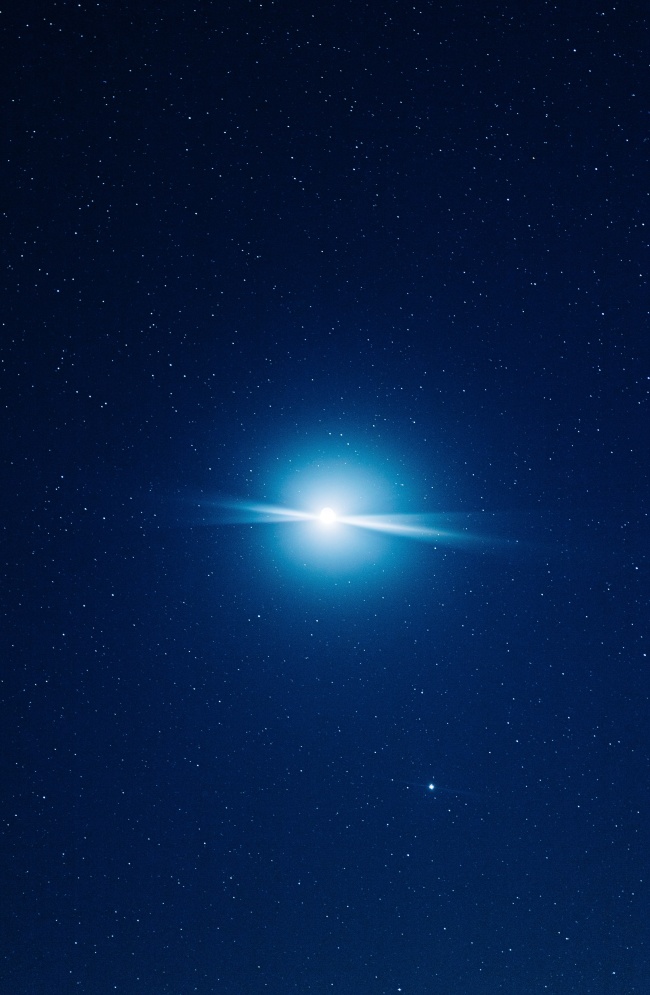 蓝色唯美璀璨星空图片