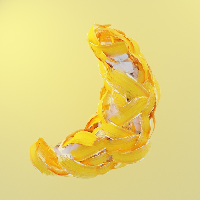 另类创意香蕉油画图片