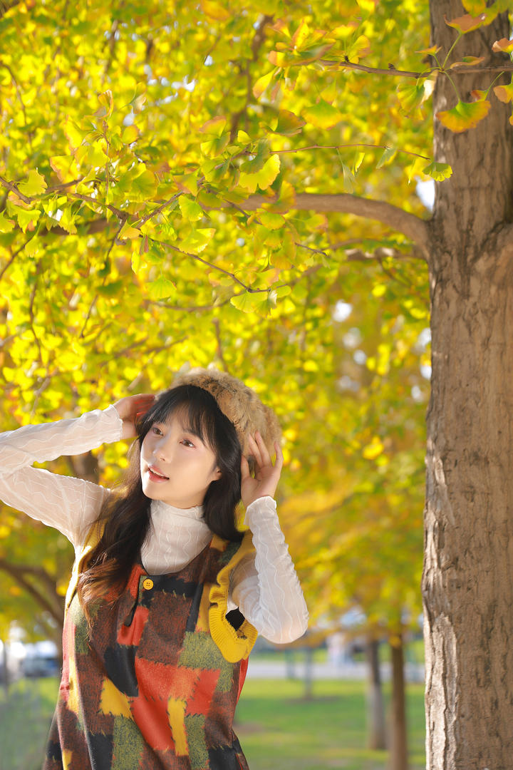 靓丽美女秋日写真