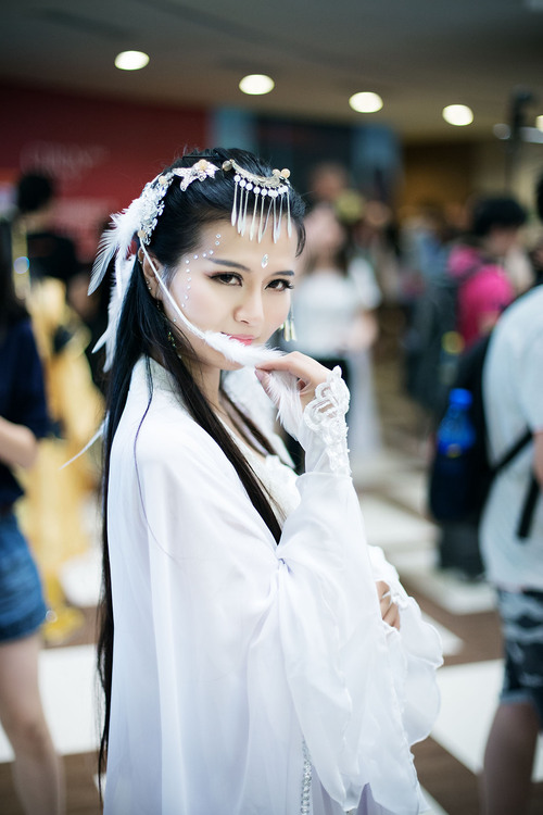 七夕出没的清纯古典美女