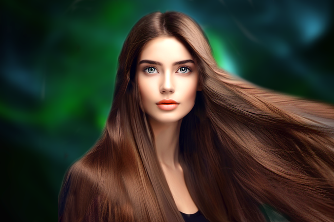 欧美时尚飘逸长直发发型图片