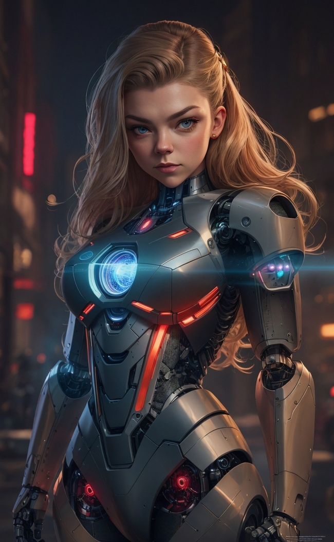 欧美风格动漫美女战士插画图片