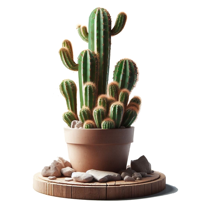 绿色仙人球仙人柱盆栽摄影图片