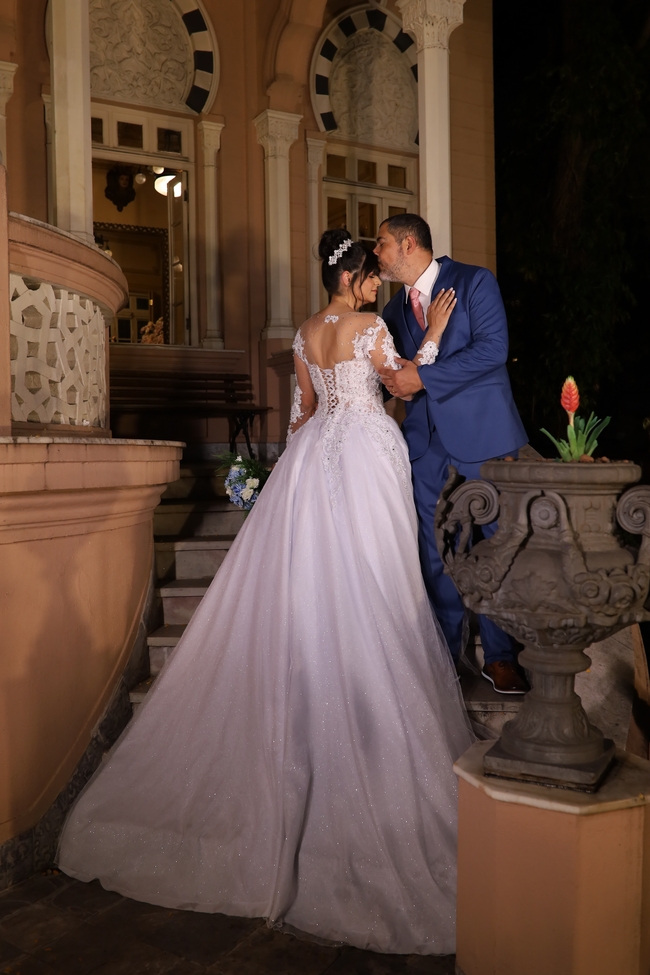 欧美浪漫夜景婚纱照图片