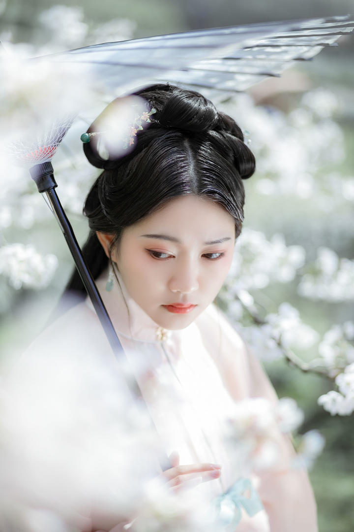 唯美清纯汉服女装古韵女生壁纸高清图片
