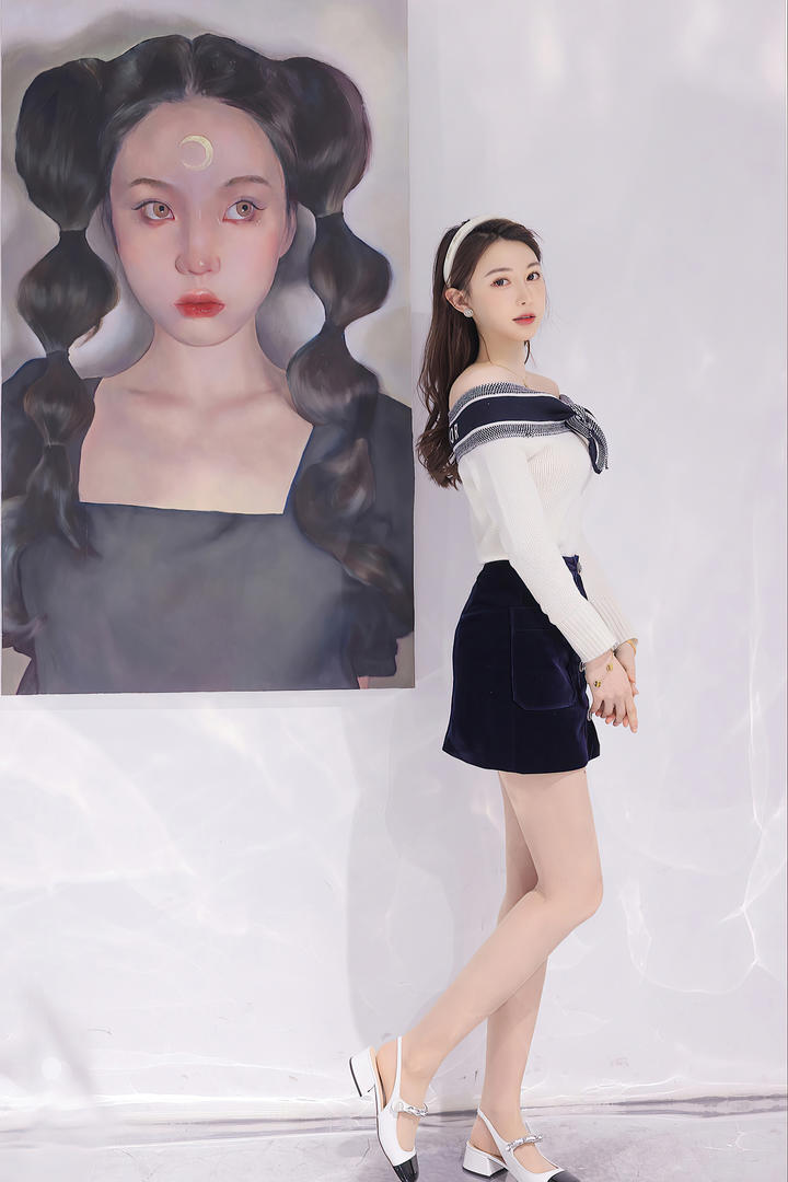 笔直美腿的清纯学生妹刘奕宁高清壁纸图片