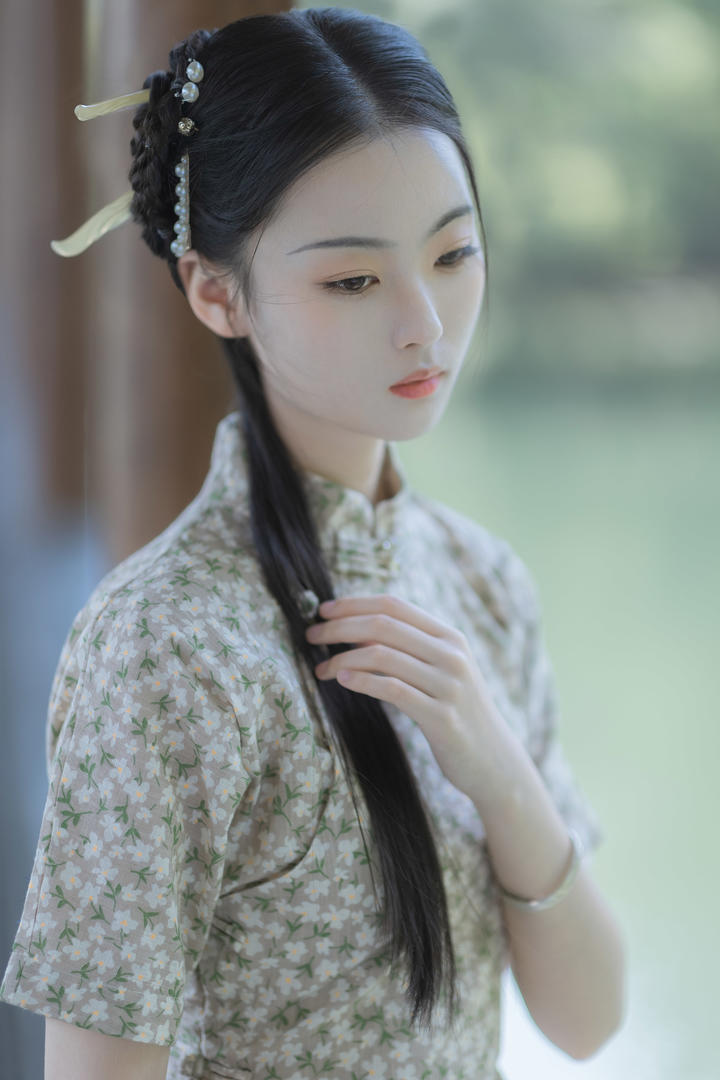 清新旗袍美女唯美古装艺术照片
