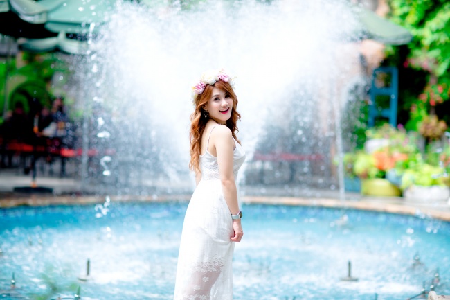 氧气少女模特图片