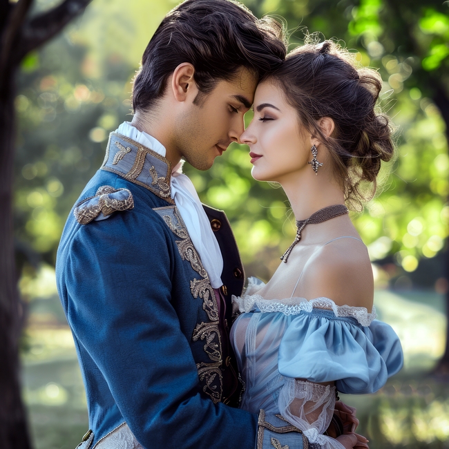 欧洲中世纪贵族风婚纱写真图片