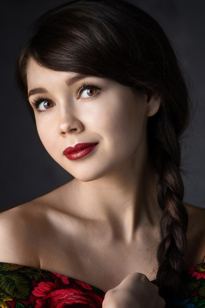 欧美美女人物头像摄影图片