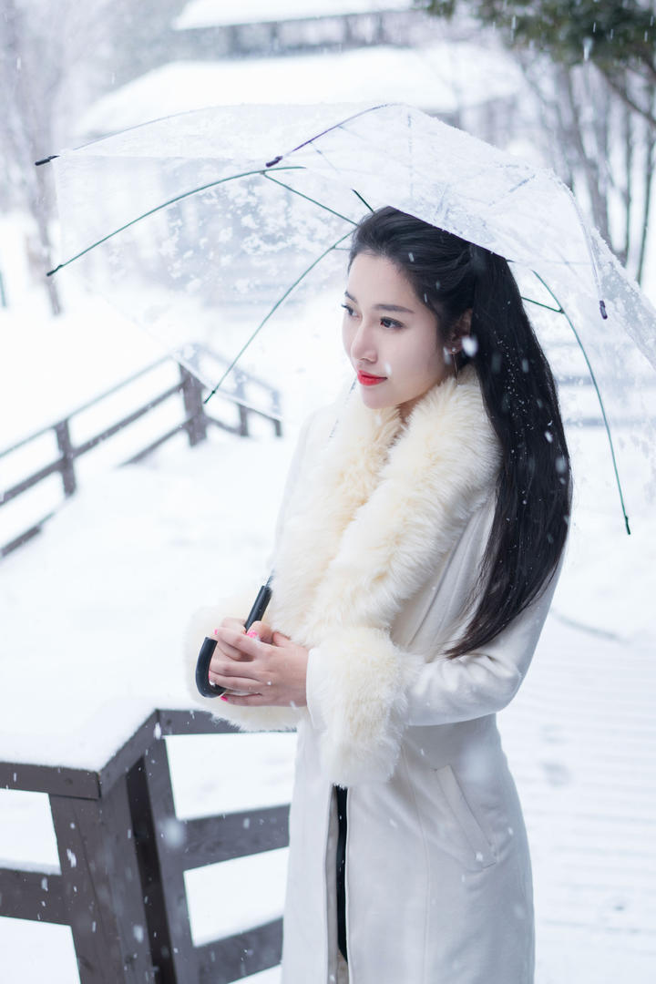 雪中的高清气质美女艺术写真