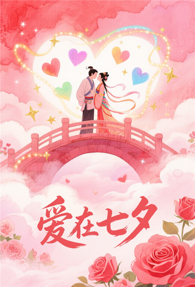 爱在七夕主题海报设计图片