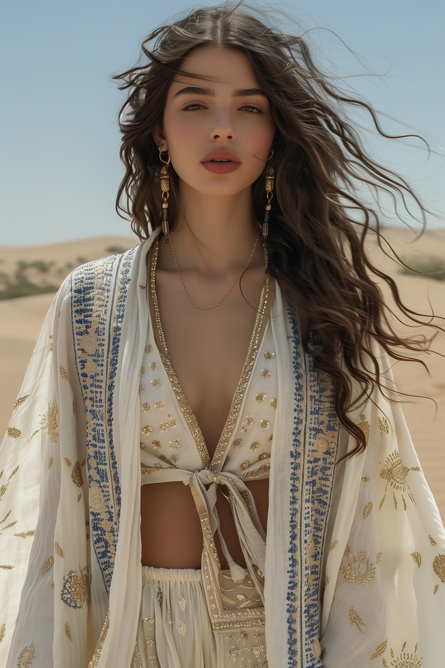 荒漠风性感美女户外写真人体艺术图片