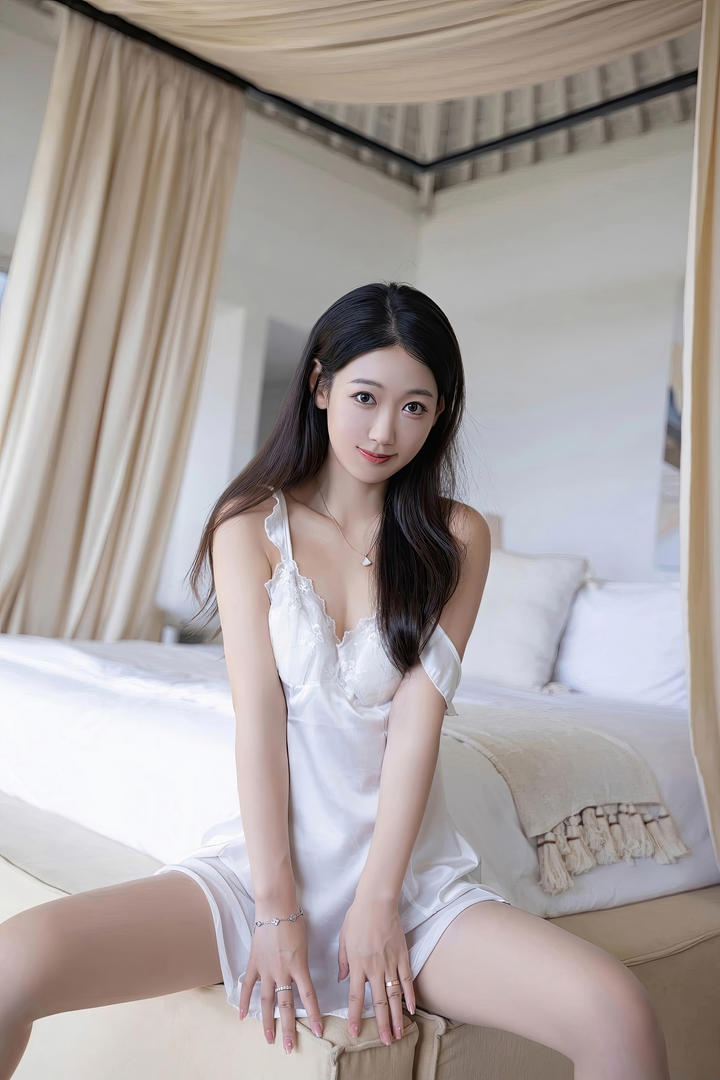 穿蕾丝睡衣的秀人网名媛唐安琪女生闺房私拍套图