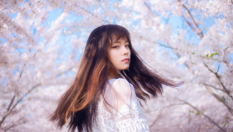 樱花下你的美丽让我心动