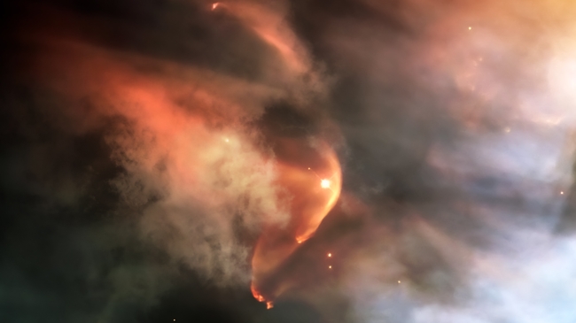 灰蒙蒙星空星云天文摄影图片