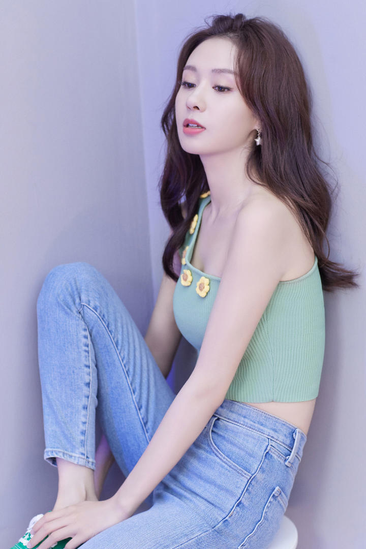 中国美女明星郑合惠子牛仔裤美女写真图片