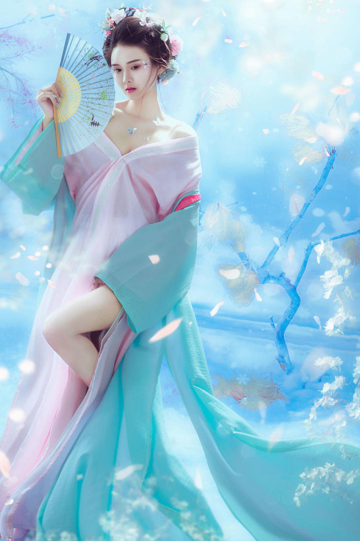 纯欲古风美女唯美意境壁纸图片