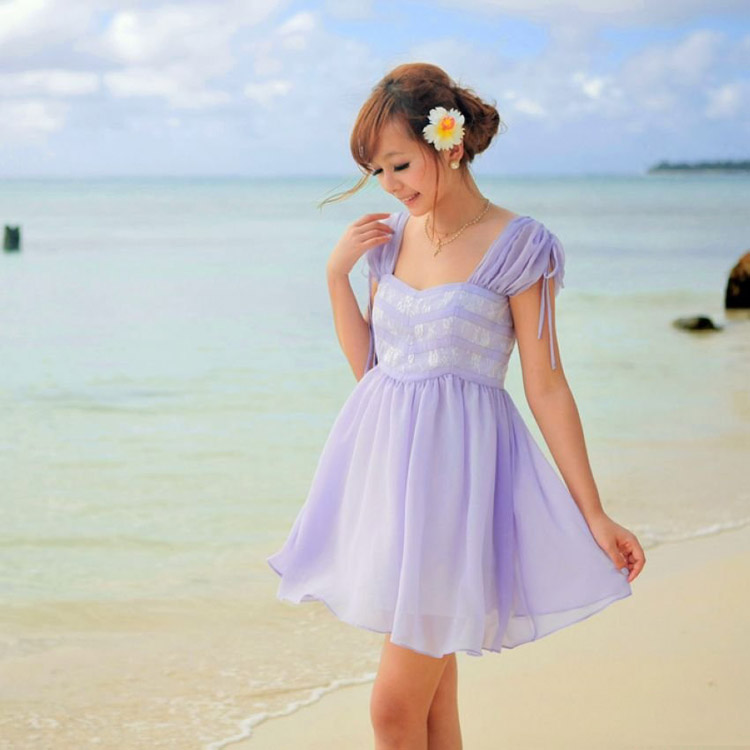 初夏美女超清凉连衣裙