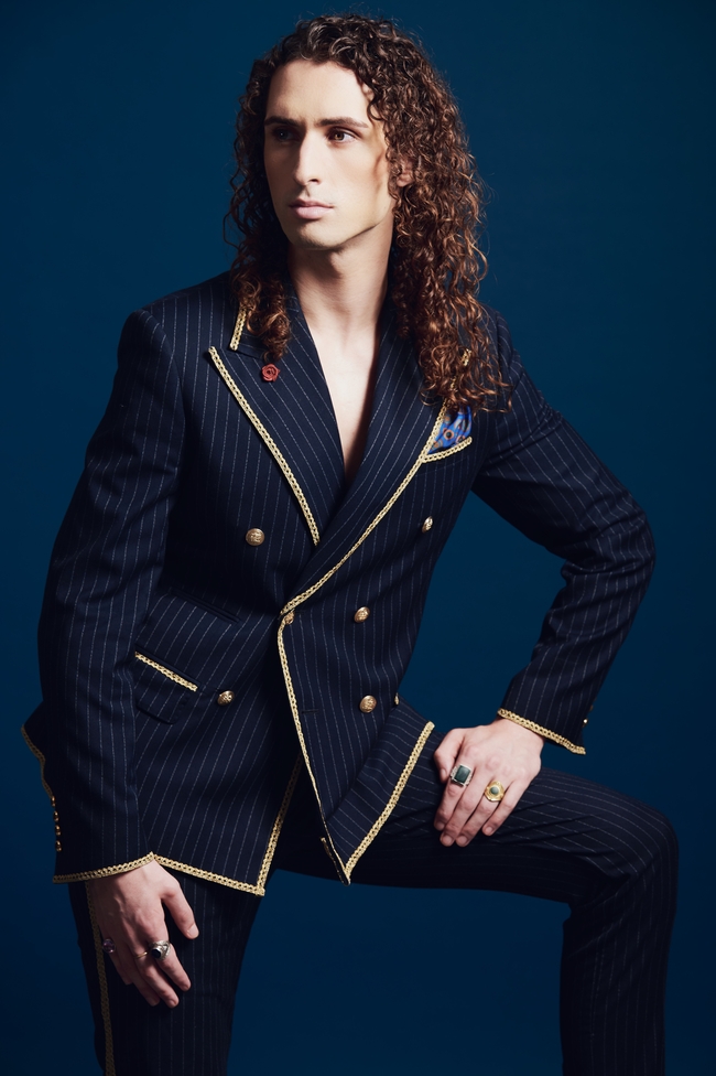 欧美个性时尚男模帅哥写真摄影图片