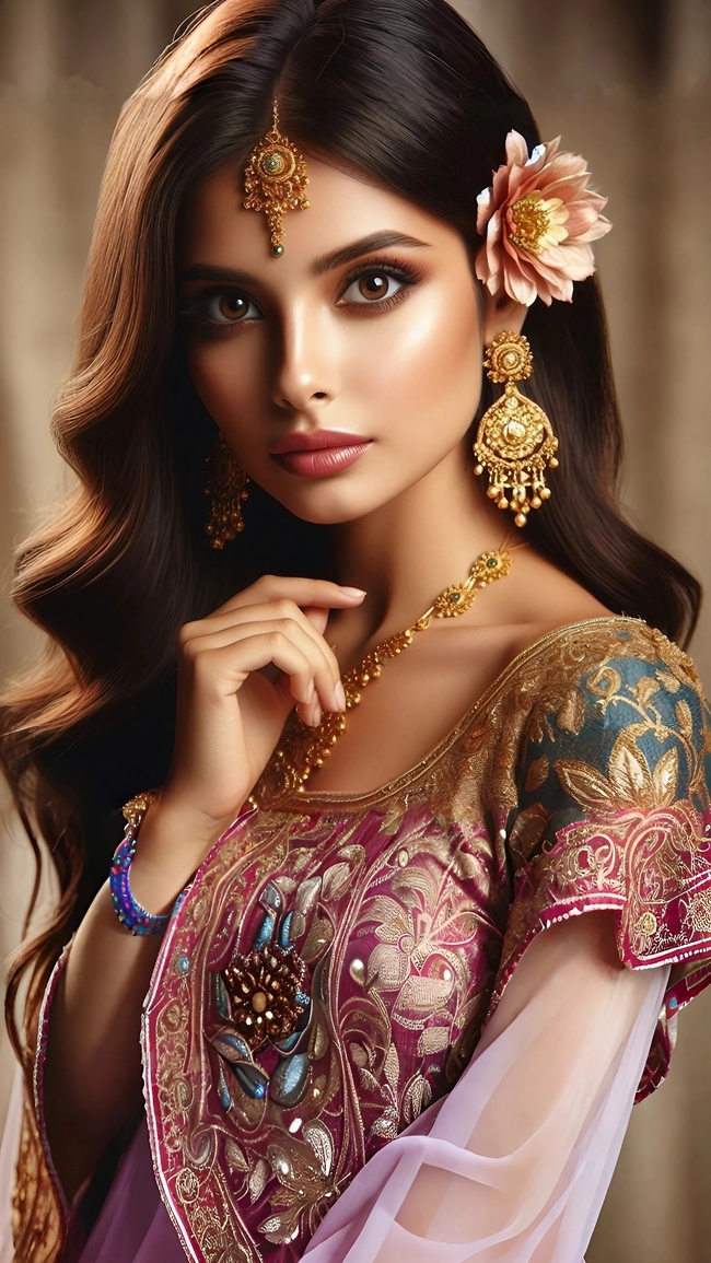 印度美娇娘性感人像写真艺术摄影图片