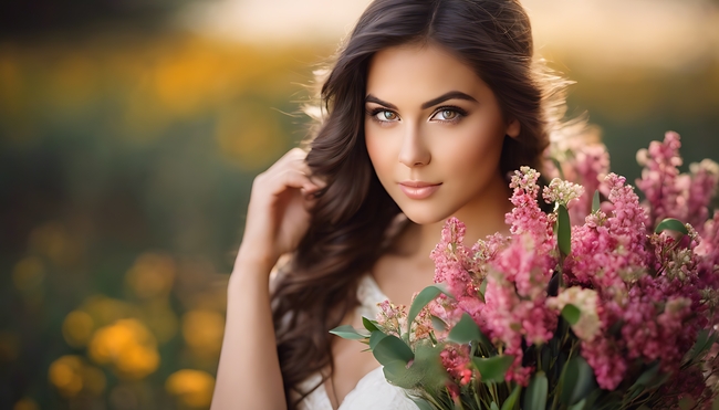 欧美美丽动人婚纱美女写真图片