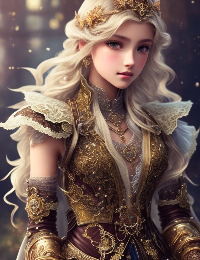 贵族白种人美女动漫插画图片