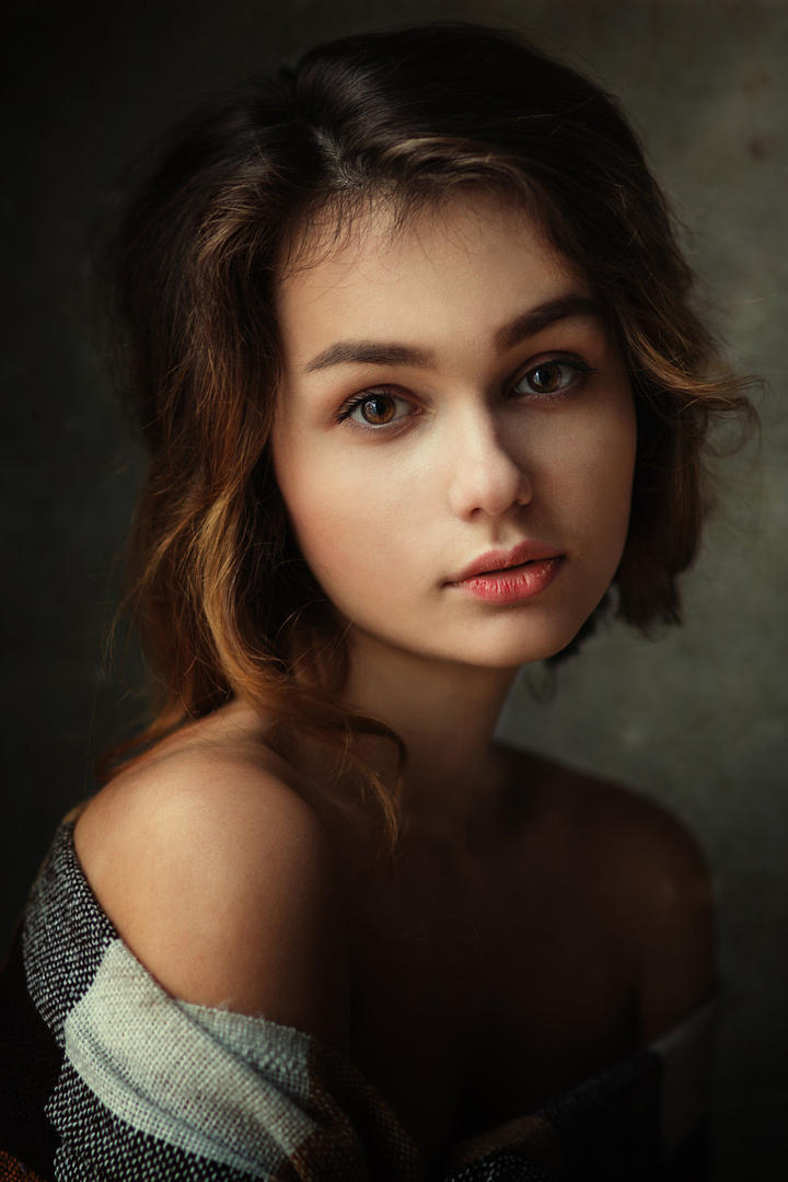 欧美小美女肖像艺术写真图片