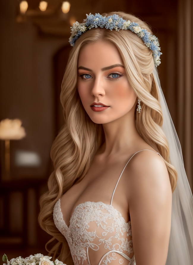 极致诱惑性感镂空蕾丝婚纱美女摄影图片