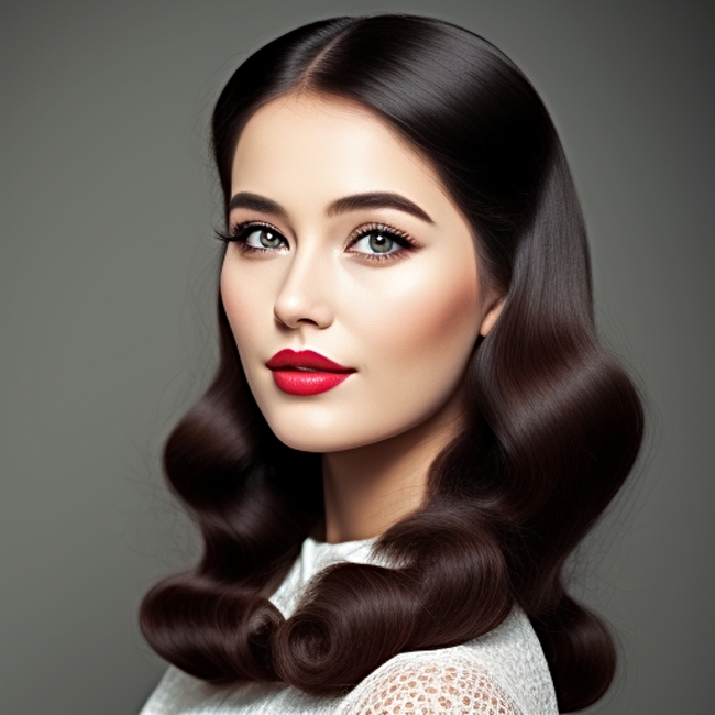 优雅气质女神卷发发型图片