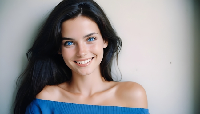 俄罗斯性感一字肩美女写真图片