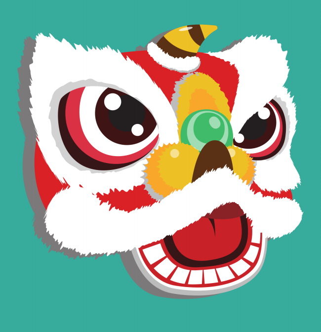 舞狮卡通图片