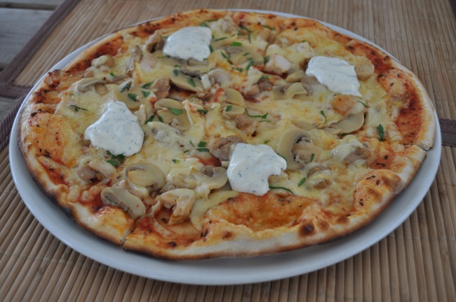 美味素食披萨图片