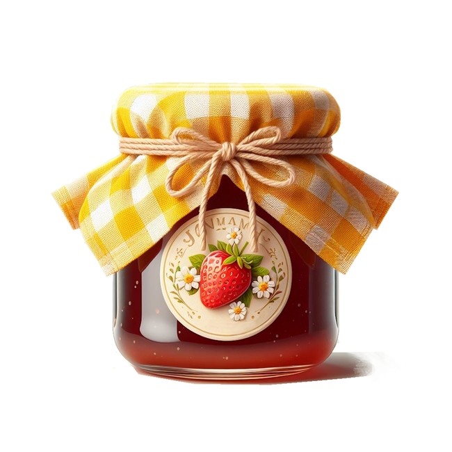 新鲜草莓果酱摄影图片