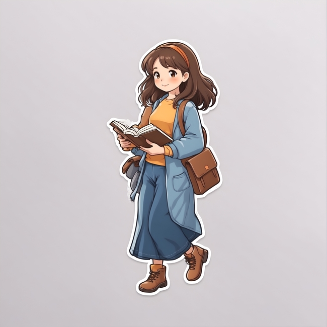 卡通漫画风格美女插画设计图片