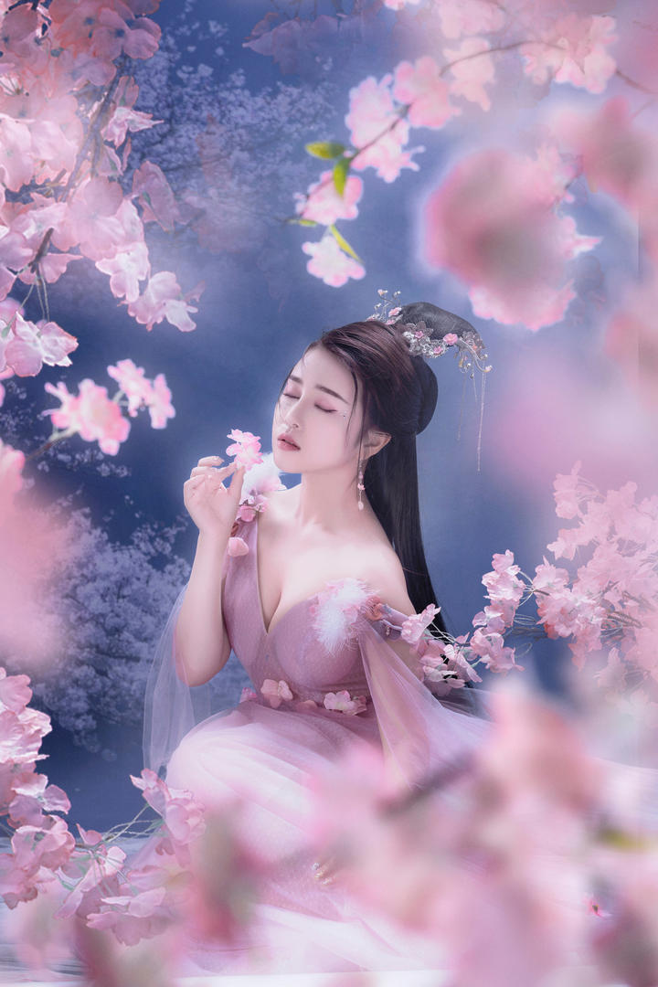 高清大胸古风美女壁纸艺术写真图片