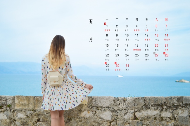 2017年5月桌面日历壁纸