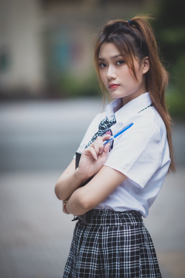 清纯学生制服美女写真图片