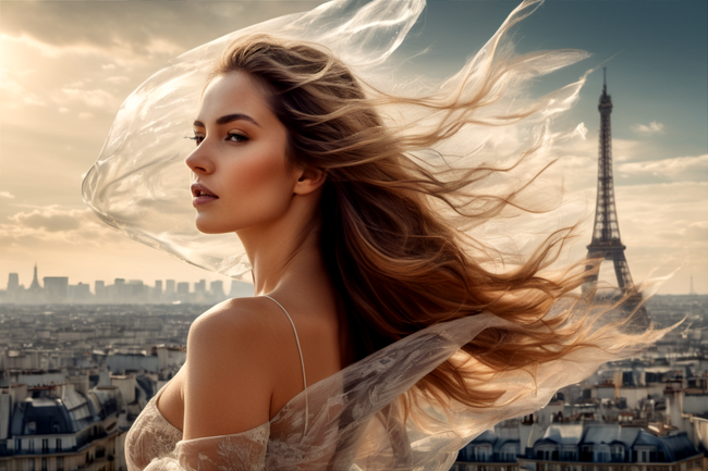 欧美巴黎风情性感美女写真摄影图片