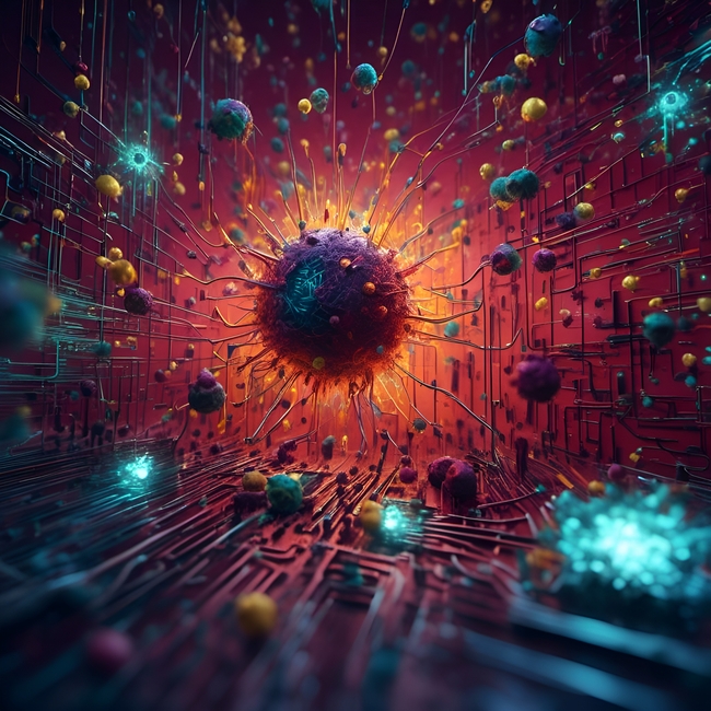 科幻风格3D数字艺术插画图片